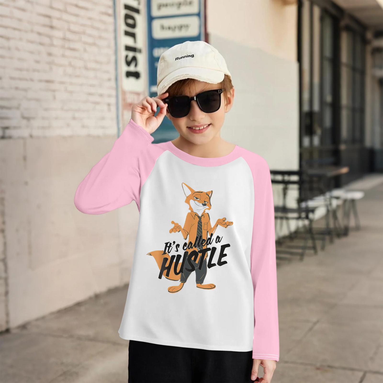 

Детский модный и удобный топ с круглым вырезом, принтом, свободного кроя, с длинными рукавами 140 розовый