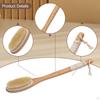 Back Brush Shower Scrubber Lightweight Deep Cleaning Soft Bristles Long Wood Handle for Gift