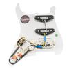 Musiclily Pro SSH Stratocaster Prewired Pickguard for ST Stratocaster Electric Guitar with Artec Alnico 5 Set Pickups, White, 3-Piece