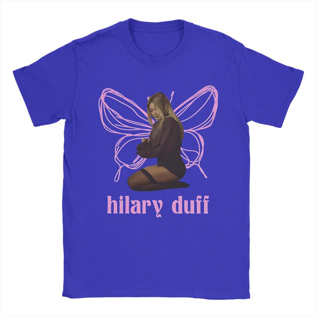 The butterfly Hilary Duff Mature Photo TShirts Unisex  Humor 100 Cotton Tee Shirt Crew Neck Short Sleeve T Shirt Unique Clothes