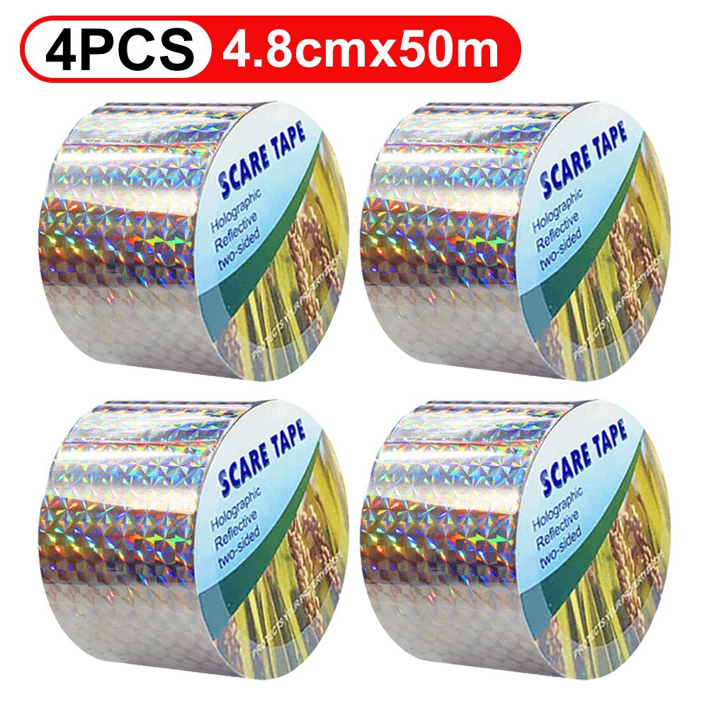 Bird Scare Tape Reflective Bird Tape Double Side Bird Repellent Flash Tape for Scare Pigeon Gulls Crows for Garden Farm