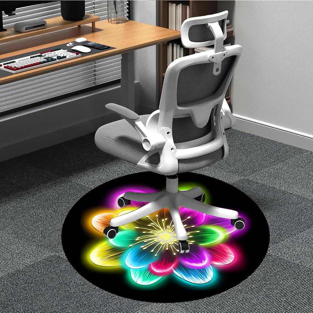 

1pc Floral Mandala Chair Carpet for Office - Durable, Ideal for Chair Mats, Stylish & Functional Decorative Rug yy260130078 80cm by 80cm