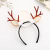 Cute Christmas Headband Flocked Antler Xmas Hairband Creative Deer Ear Headband  Woman