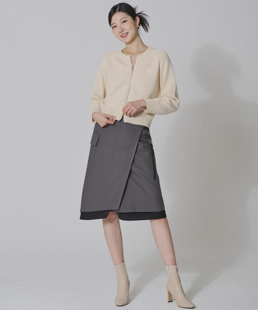 HYEYEONG KIM Wool Two-Way Knitted Zip-Up - Cream