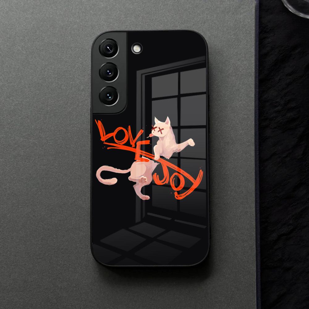 

Cartoon Lovejoy Band Phone Case Glass For Samsung Galaxy S21 S26 S25 S22 S20 S24 S23 Ultra Fe Plus A16 A34 A54 A24 Coque Galaxy S23