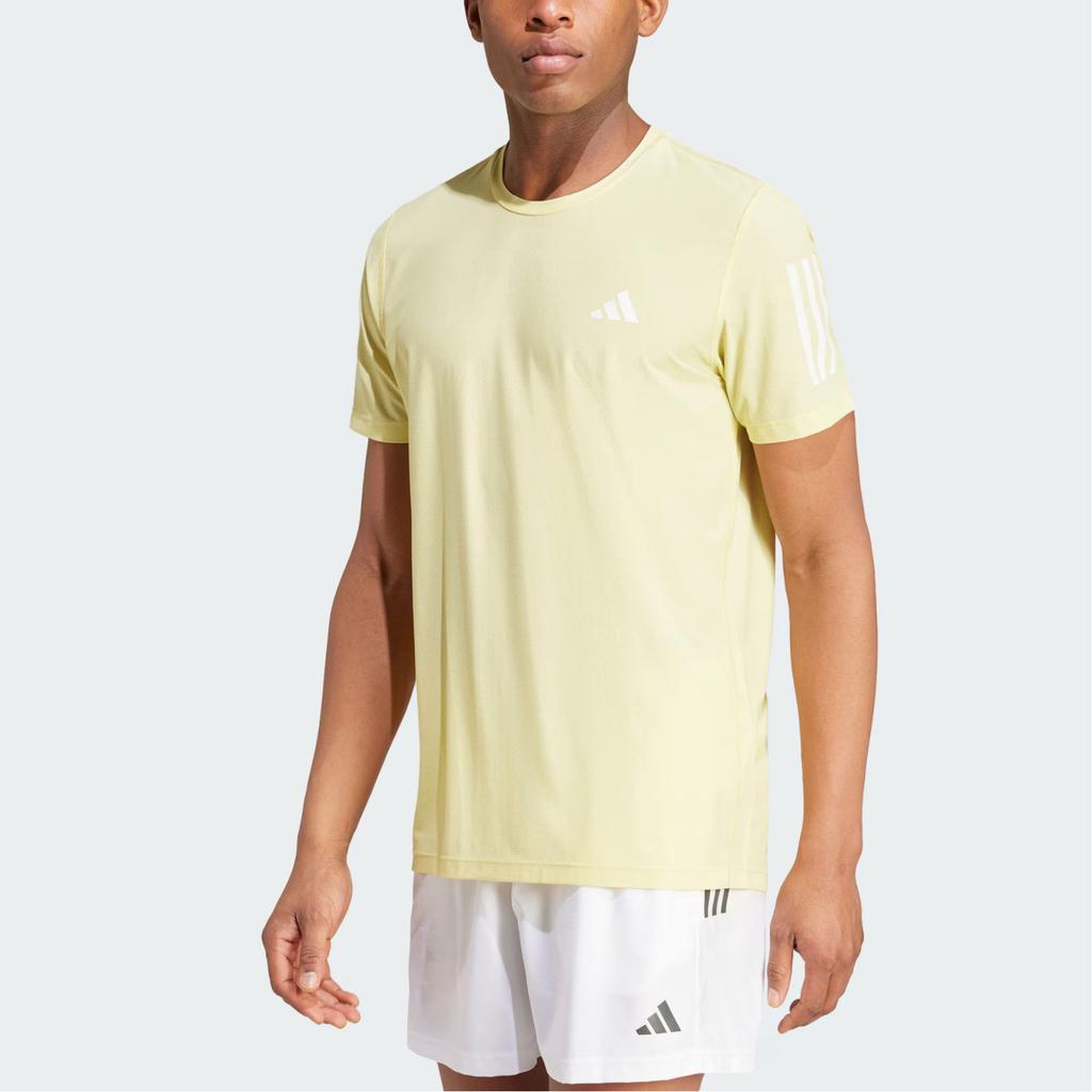 Adidas Own The Run Tee Running Quick-Dry Short Sleeve T-Shirt Men Tops Yellow IV5399