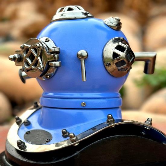 Κράνος καταδύσεων Blue US Navy mark V κράνος δυτών Κράνος θαλάσσιων καταδύσεων Κράνος καταδύσεων σήμα V Κράνος καταδύσεων με βάση