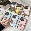 Cartoon Cute C-Cony B-Brown Phone Case For IPhone 16 15 14 13 12 11 Pro Max Plus Shockproof Leather Cover