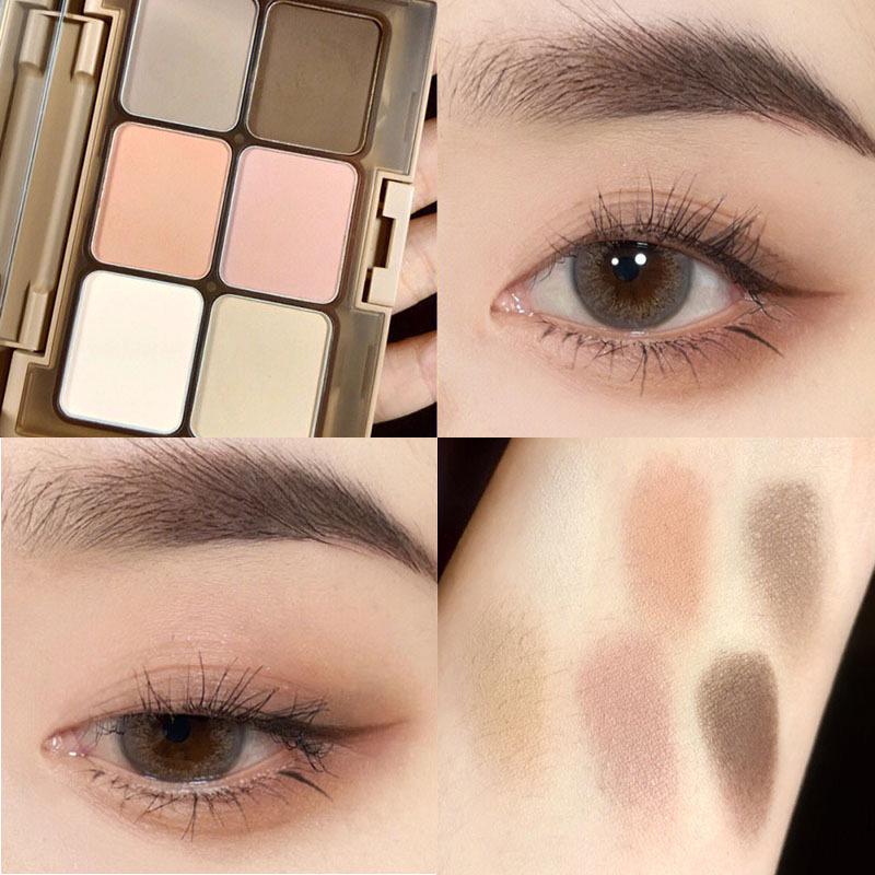 Paletă TATIBEAUTY Mată Șase Culori All-in-One: Tonuri pământii, Blush, Iluminator, Contur.