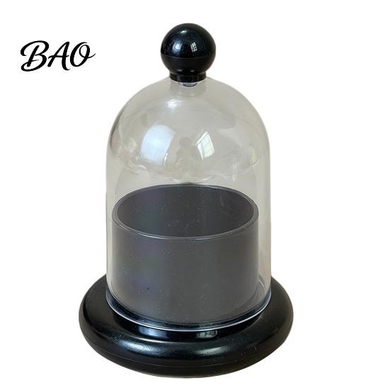 Desktop Toothpick Holder Dispenser with Clear Dome Lid, Modern Tooth Picks Storage Box Container, Kitchen Dining Table Jar Lid