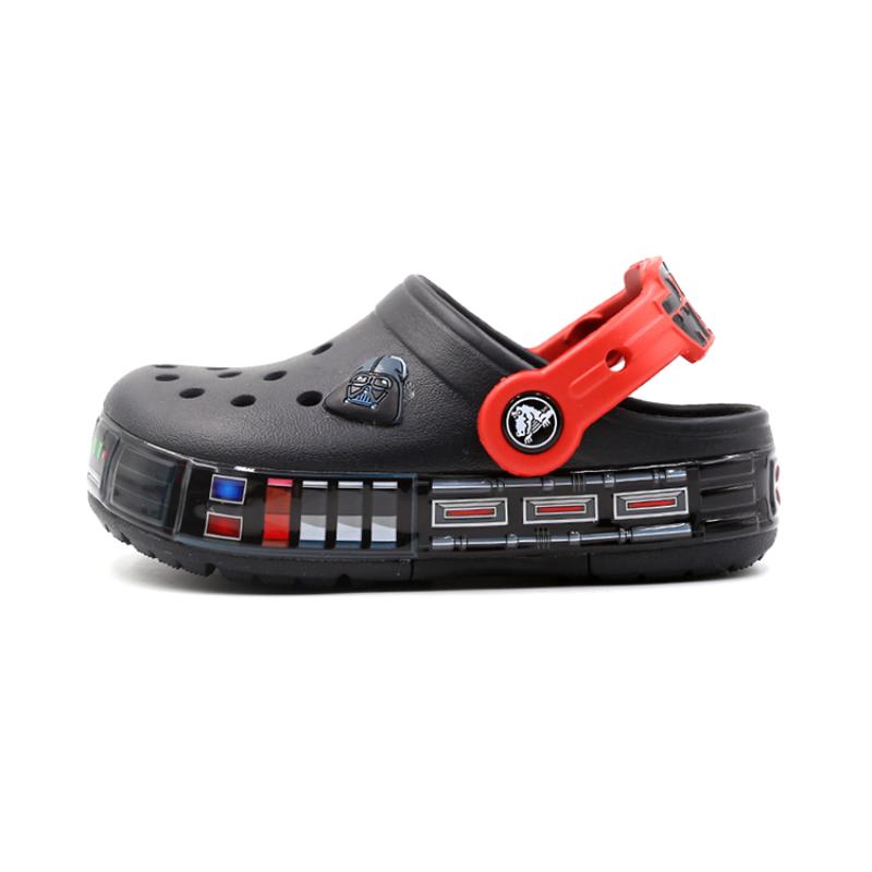 

Crocs Fun Academy Black Samurai Caroban Cave Sandals Black Red Children s Style 22-23