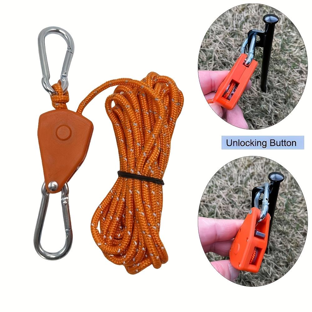 6pcs Camping Tent Guyline Tensioner with Sunshade Rope