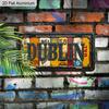 Vintage Dublin Collage Aluminiumschild 12''×6'', Retro Wandkunst für Zuhause Balkon Innenhof, Ideales Geschenk für Irland Reisefans