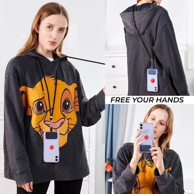 Phone Accessories Phone Hanging Cord Removable Colorful Neck Cord Adjustable Crossbody Patch Nylon Soft Rope Universal Anti-lost Phone Lanyard Strap