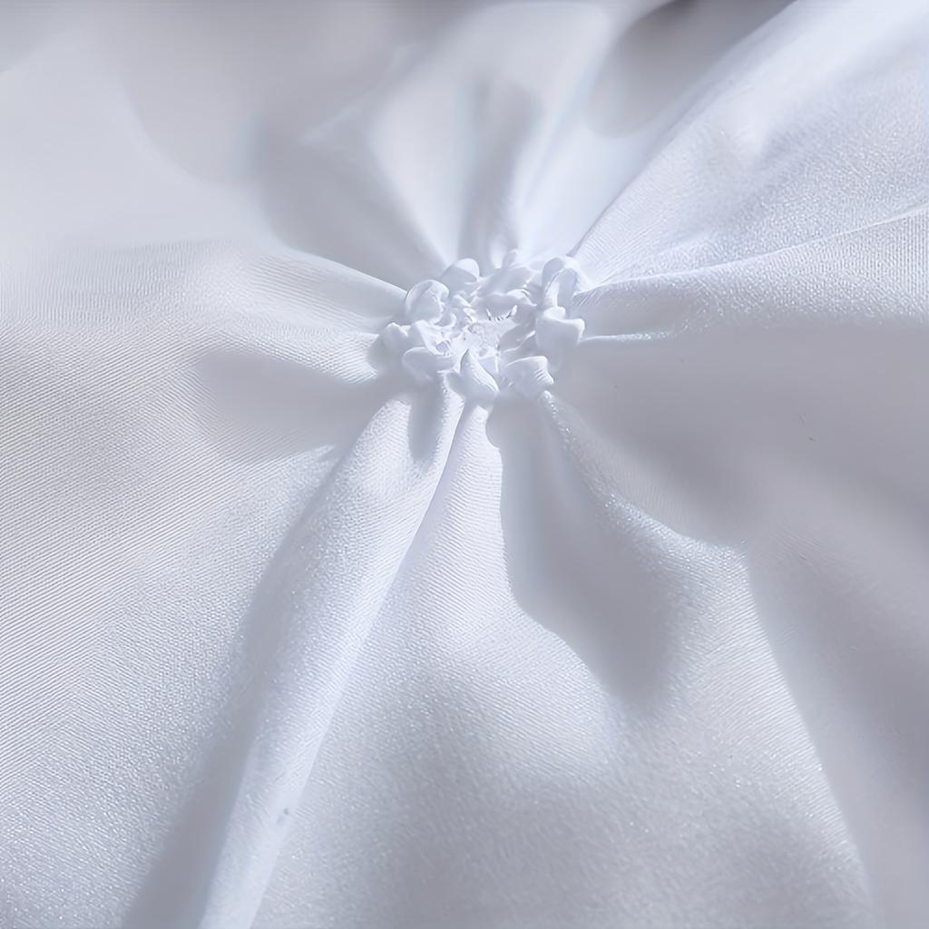 2/3 Pieces of Fashionable, Simple and Versatile Solid Color Jacquard Patterned Quilt Cover Three-piece Set, Suitable for Bedroom