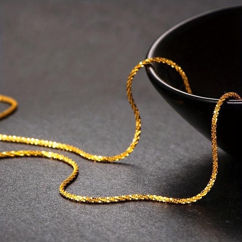 

Срібне намисто-кольє. Ювелірне намисто зі срібним ланцюжком для жінок 40cm золотий