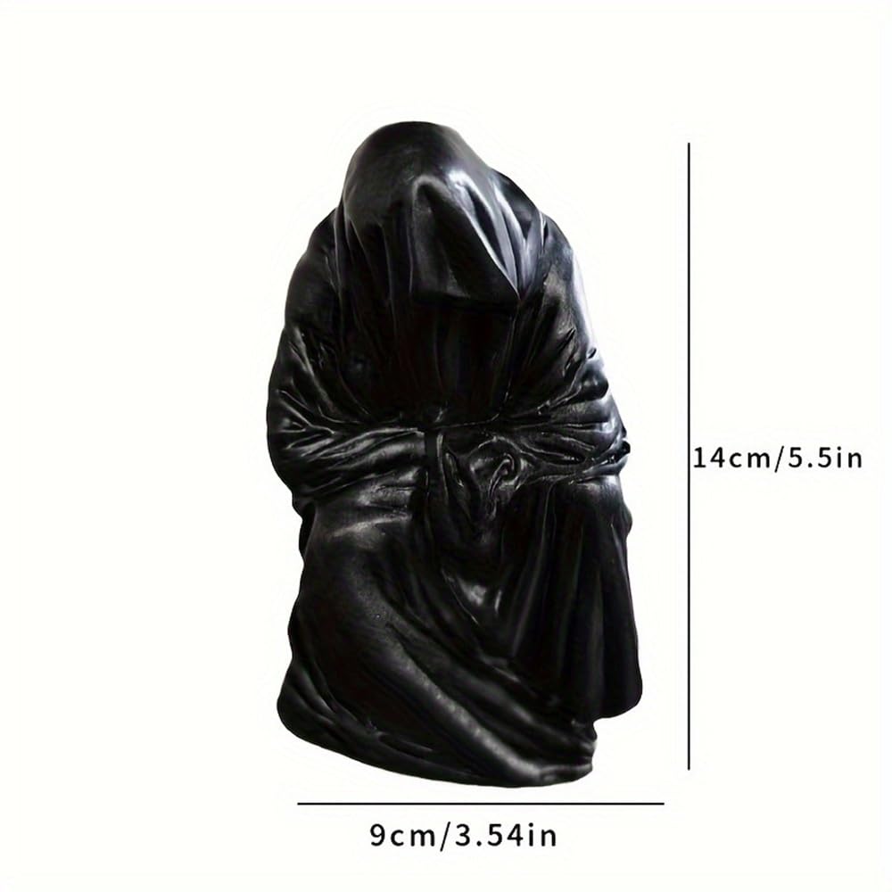 Grim Reaper Ghost Horror Object Face Figurine Sculpture Decoration for Halloween Props and Interior Decor [Myth Square]