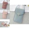 Elegant Pu Heart-shaped Decor Transparent Touch-screen Shoulder Bag For Women
