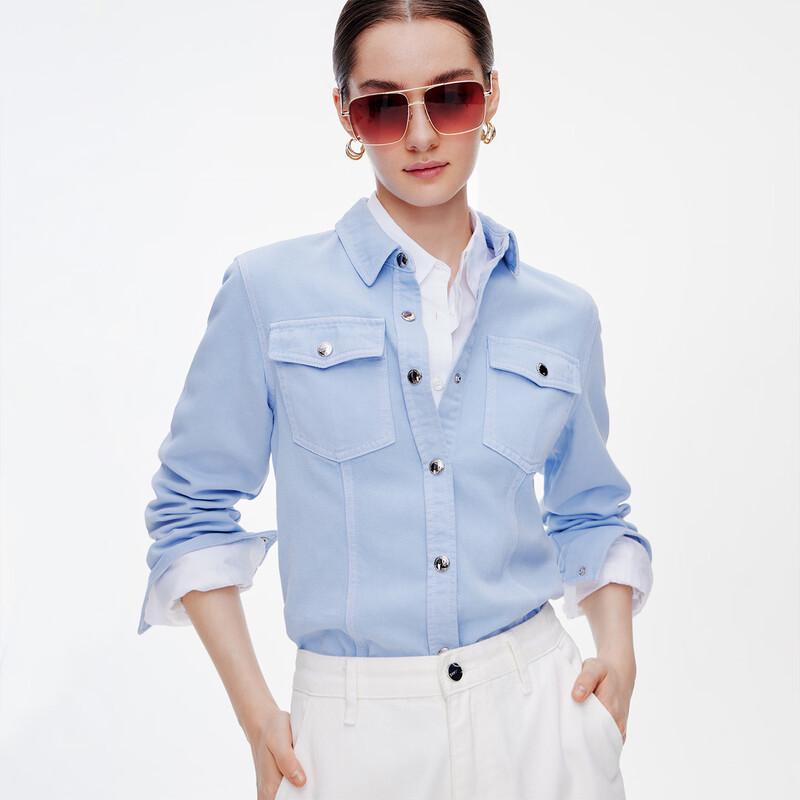 

Giovanni Valentino Women s Double Pocket Denim Shirt M
