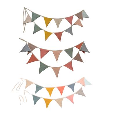 Retro Style Baby Flag Multicolor Bunting Flags Baby Garland Hanging Flag Banner Newborn Photograph Props for Parties