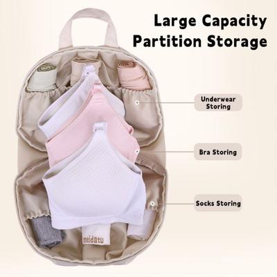 Multifunctional Handheld Bra Underwear Storage Bag Compact Size Multi-Pocket Socks Organizer Portable Underwear Organizer Travel