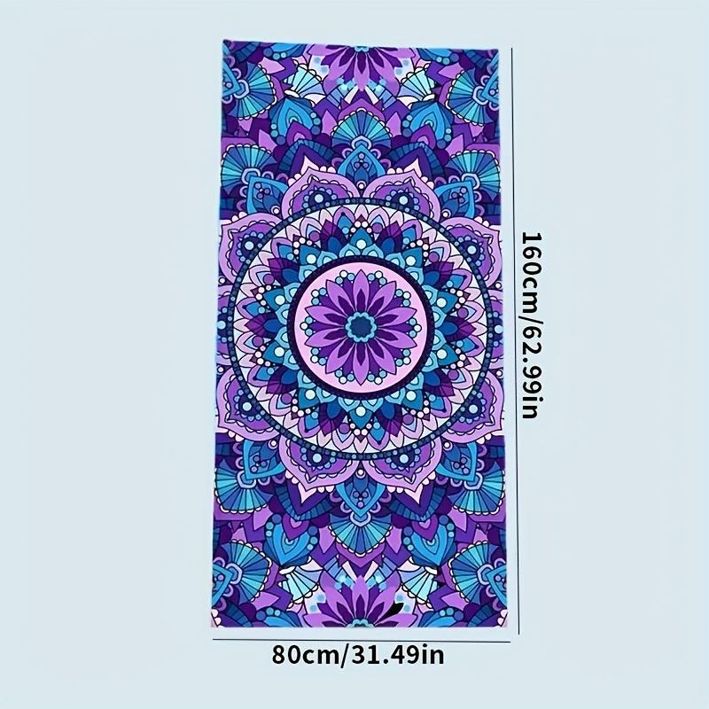 Mandala Beach Towel Sand Resistant - Super Absorbent Microfiber Quick Dry Towel - Colorful Yoga Towel for Swimming, Camping,