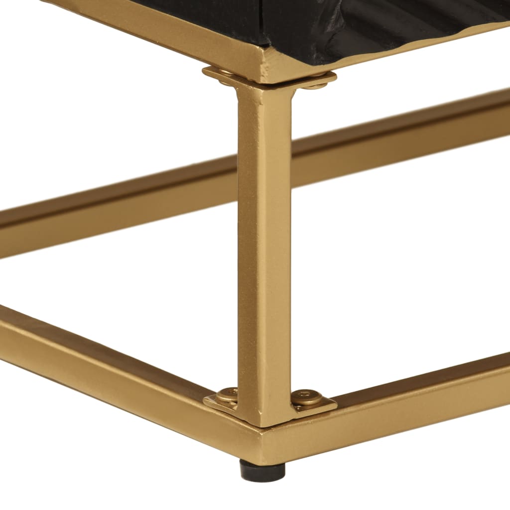 Sideboard Black 55 x 30 x 76 cm Solid Mango Wood and Iron