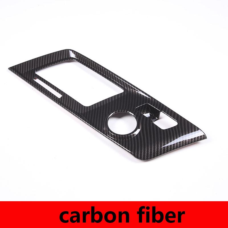 ABS Red/carbon Fiber For Chevrolet Corvette C7 2014- Car Center Gear Shift Panel Cover Trim Sticker Auto Accessories