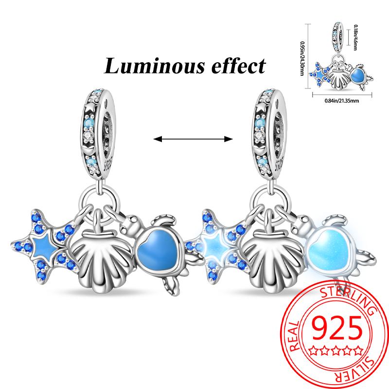 Summer Copper Sea World Kingdom Charm Pendant Beads Fit Charms Original Bracelet For Women Jewelry Making