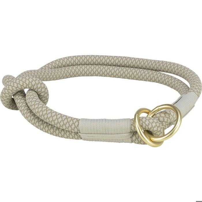 Collier Semi-étrangleur - Trixie - Soft Rope - Noir - Moyen - Confort Et Contrôle Pour Chien