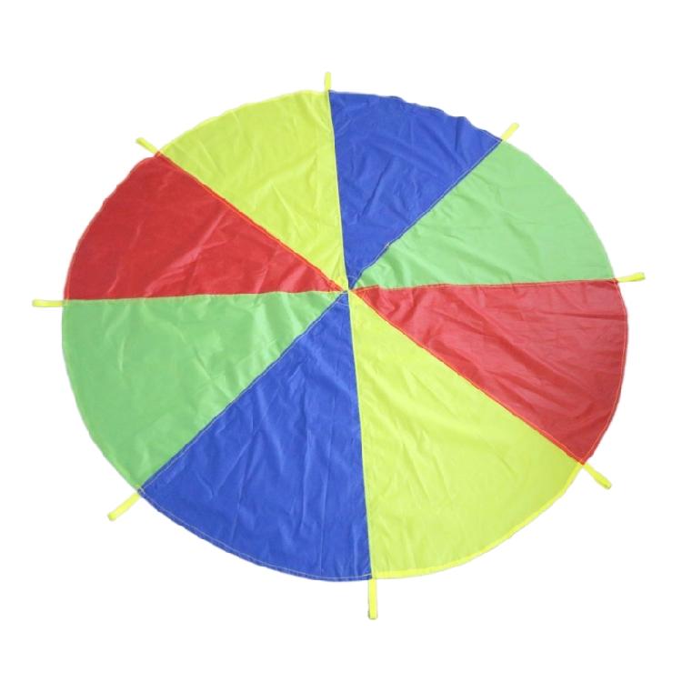 Rainbow Color Parachute for Toddler Children Outdoor Blanket Party Game