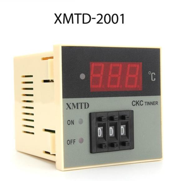 XMTD-2001 PID Digital Display Temperature Controller 0-399℃ 0-999℃ K E PT100 Thermocouple 220AC 75*75mm Thermostat 220V 110V