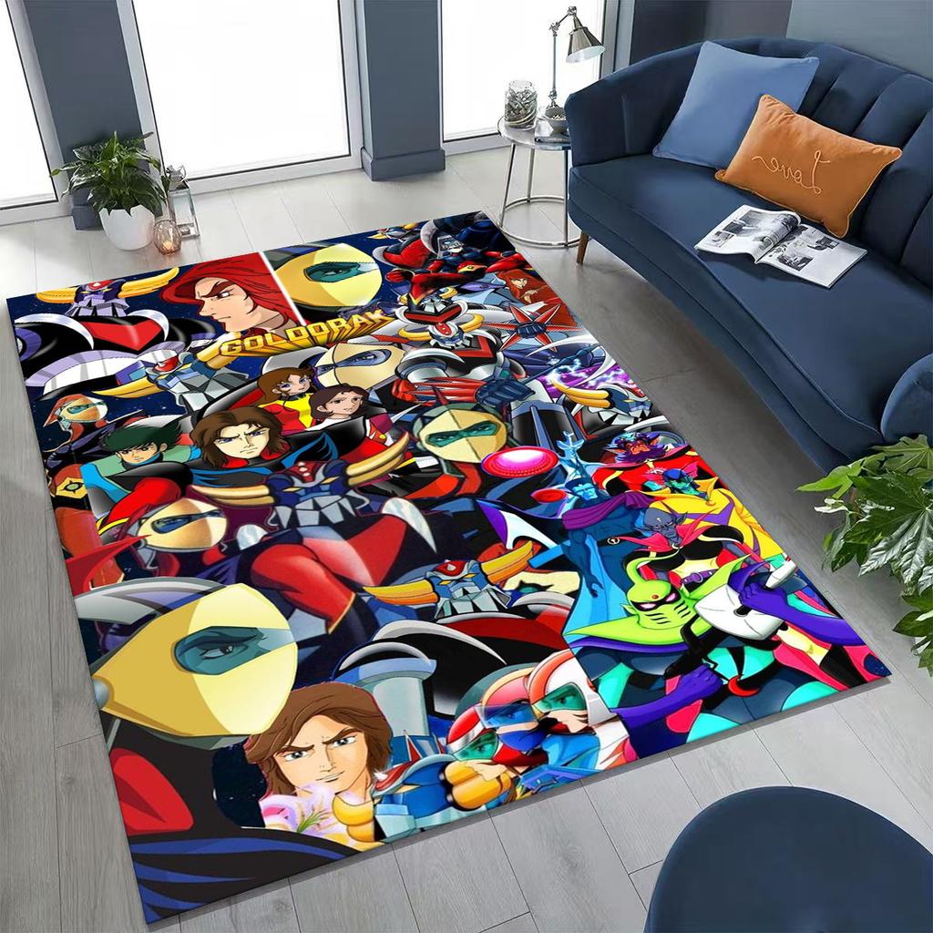 2026 New UFO Robot Grendizer U Cartoon Rug for Bedroom Living Room Sofa Home Doormat Decor,Large Kids Play Non-slip Floor Mat