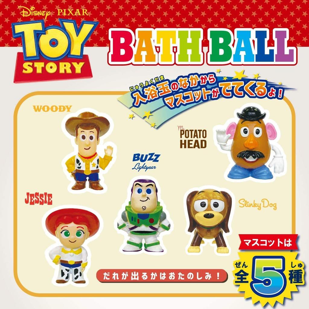 Set of 6 Foaming Net Nor Corporation Toy Story Bath Ball with Salty Soda 60g Bath Additives Foaming Net for Convenient Bath + Included Mascot,