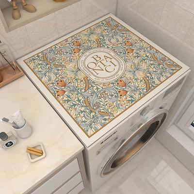 Alfombrilla para Lavadora de Flores Ins Aire Fresco Resistente al Desgaste Lavable Alfombrilla de Mesa Se Puede Cortar Alfombrilla de Mesa Plegable
