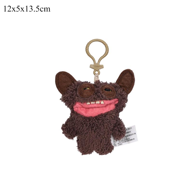 Porte-clés Peluche Fuggler Original Monstre Moche Hurlement Mangeur Lapin enragé Étrange aux grands yeux Alien agacé Jouets en Peluche