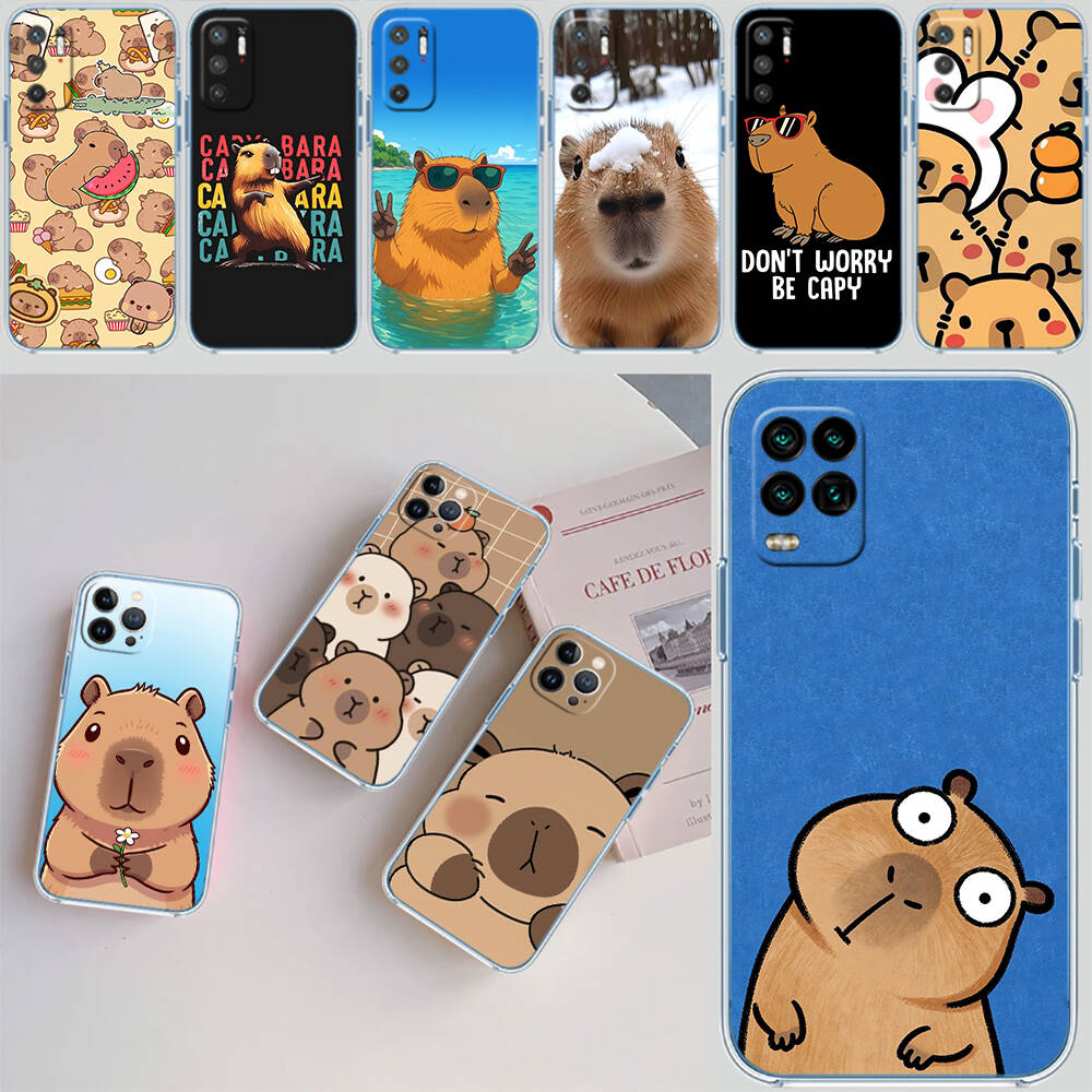 Cartoon Capybara Case for Motorola G10 G20 G04 E30 E40 E22 E20 E13 E15 G22 G23 G05 G75 G35 G55 E22S E7 G6 G7 G8 G9 Plus Power Play
