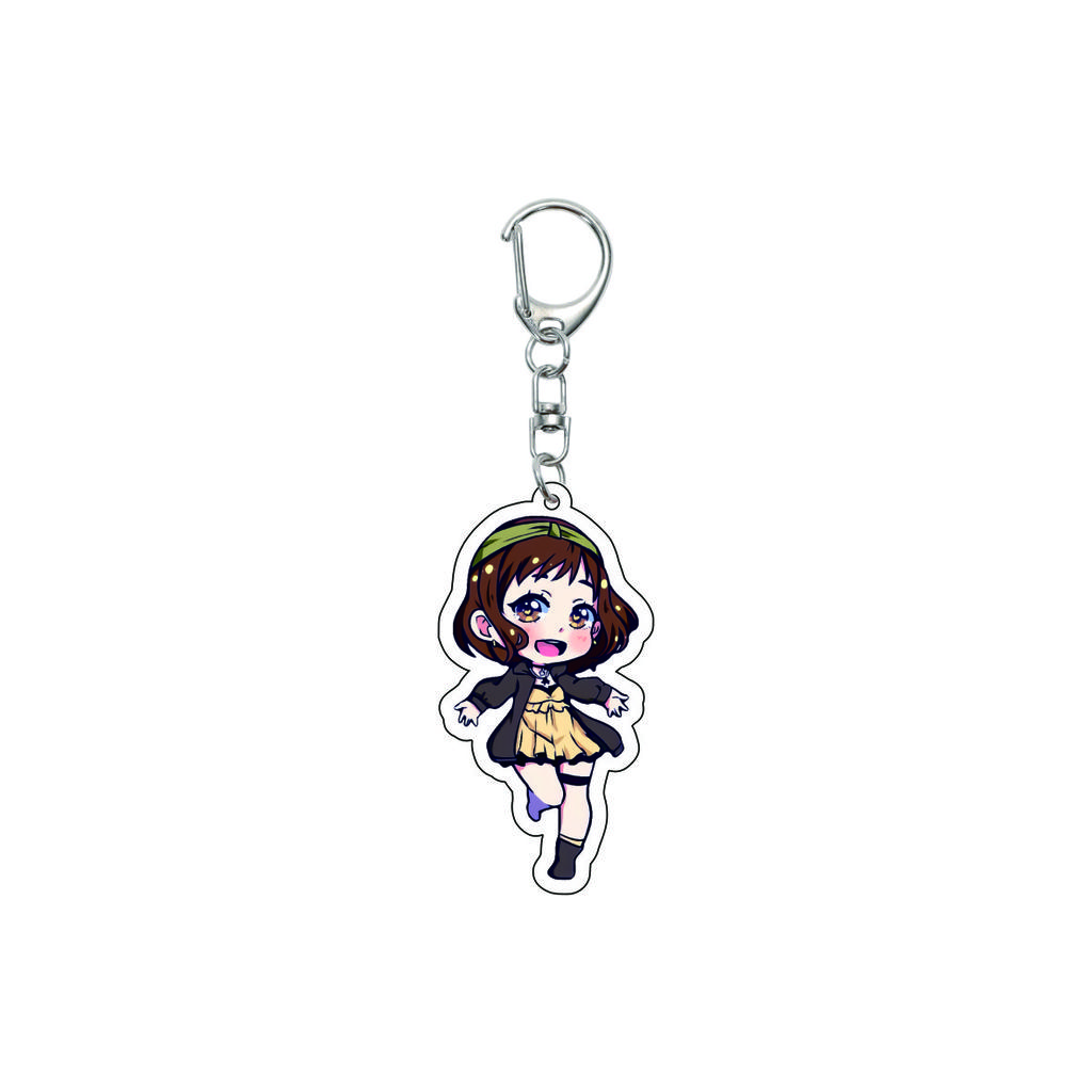 55MM Anime banG Dream Keychain Toyama Kasumi/Saya Yamabuki/Hanazono Tae Key Chain Acrylic Model Plate Christmas Gifts