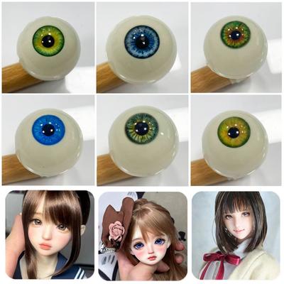 1pair 10 Styles Acrylic Fake Eyes Eyeballs 20mm DIY Doll Making Crafts  For BJD Doll