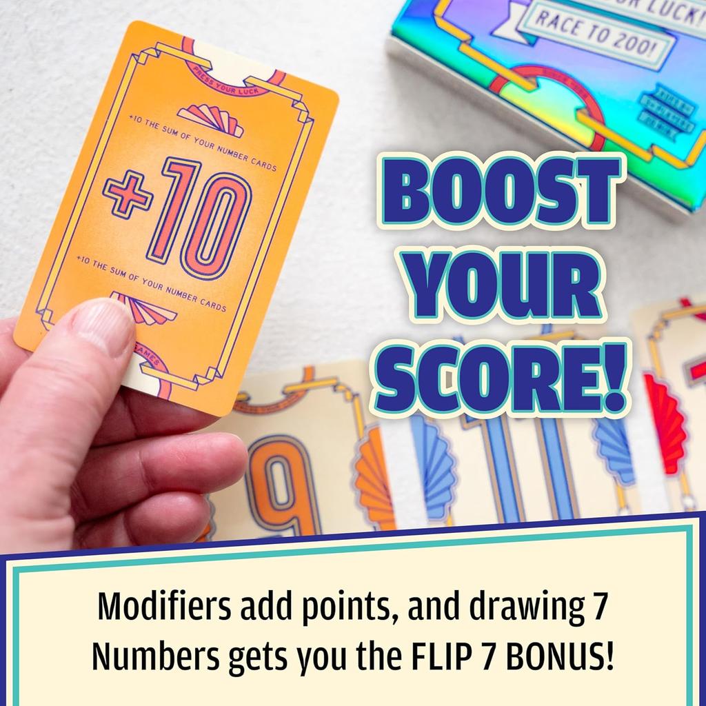 Flip 7, La Combinazione Definitiva di Press Your Luck & Strategia, Gioco di Carte Addictive e Veloce, Veloce da Imparare & Facile da Insegnare, Perfetto per le Serate di Gioco