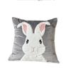 Skin Friendly Rabbit Pillowcase Plush Fabric Throw Pillows Cover Cushion Cover  Home Decoration
