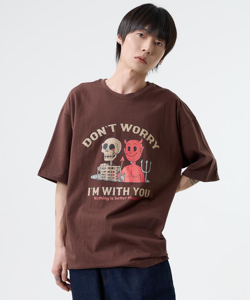 Nasttingijeubeleoldaenmi Skull Devil Tee_Brown