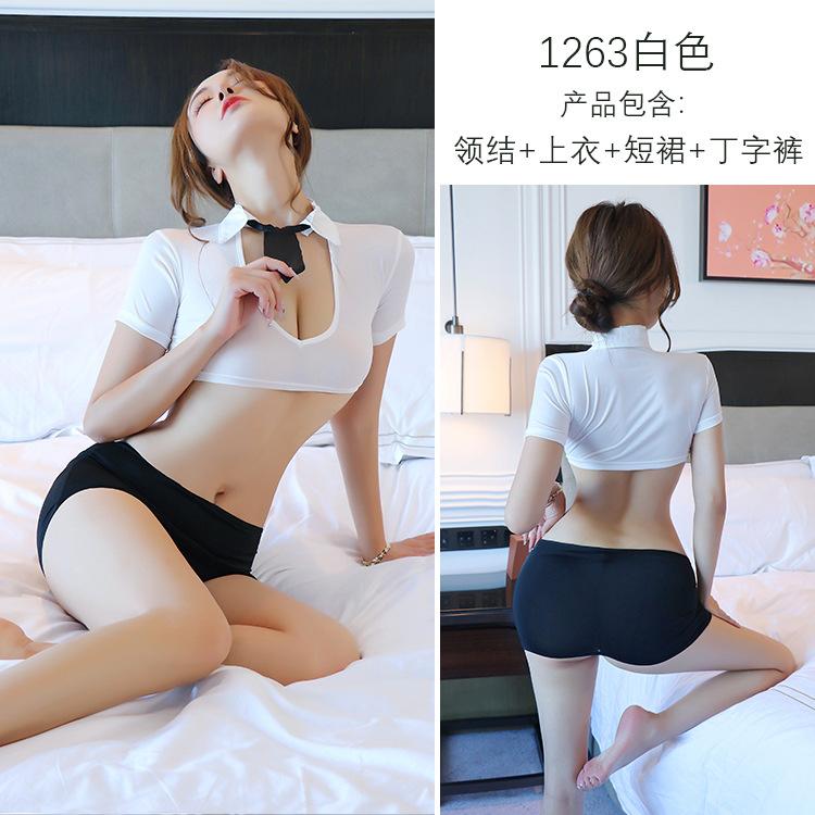 Sex lingerie sexy OL hot suit uniform seduction passion hip skirt cosplay