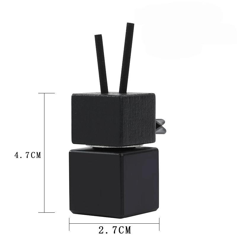 1 Piece Car Decoration Square Car Hanging Glass Bottle Air Freshener Empty Bottle Aromatherapy Ornament Pendant Diffuser