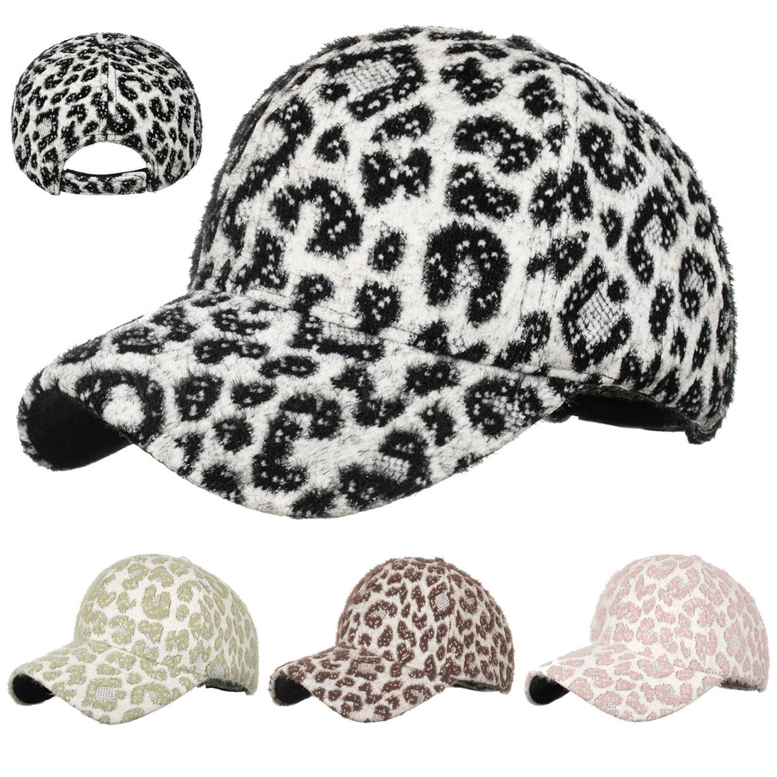 

Женская и мужская плюшевая бейсбольная кепка с леопардовым принтом в стиле хип-хоп, шляпа от солнца