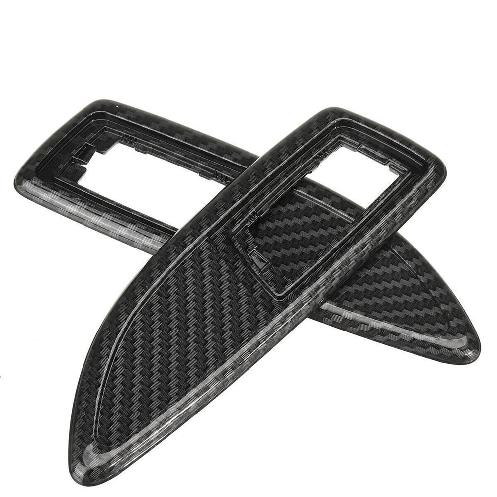 2x Carbon Fiber Look Fender Side Lamp Cover For Vauxhall Corsa D / VXR 2006-2014