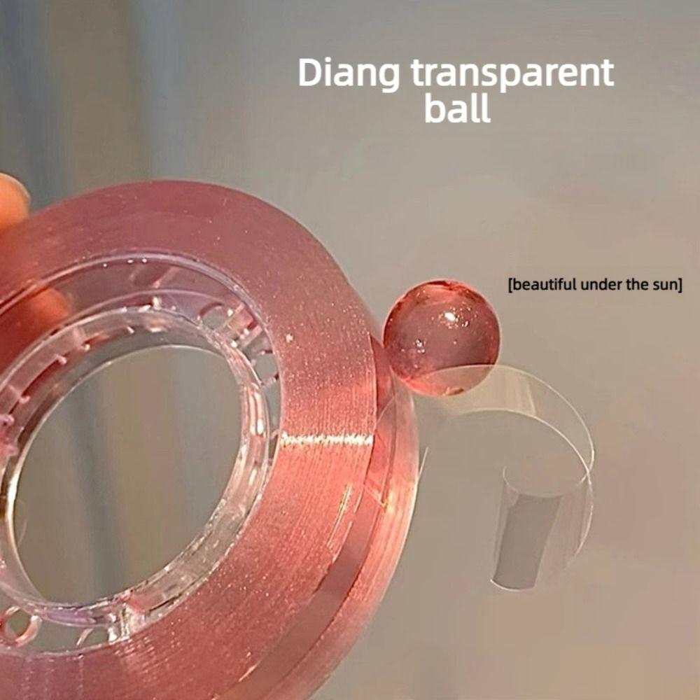Glitter Ice-Clear Sticky Ball Rolling Tape Easy Hand Pull High Tensile Strength Stress Relief Sensory Toy