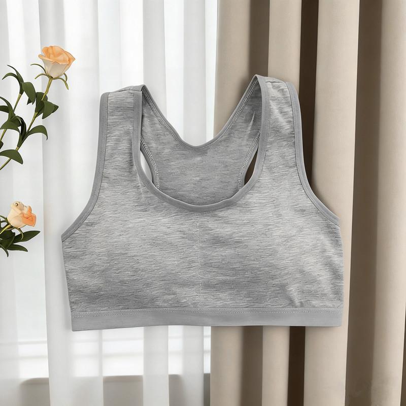 Girls Wireless Sports Training Bra for Students, Developmental Tank Top Kids Tube Top