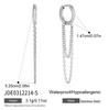 Youthway Delicate Zircon Clip Earrings For Women Minimalist 18K Gold PVD Plated Stainless Steel Tassel Earrings Fashion Jewelry