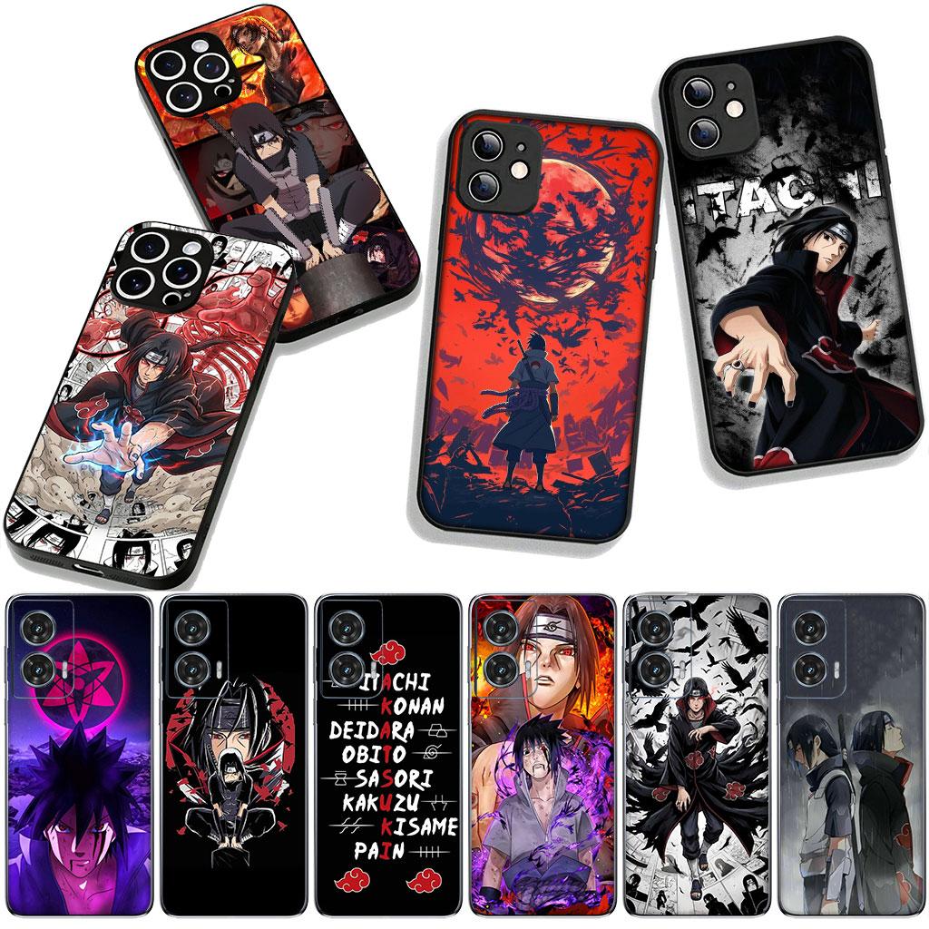 for Motorola Moto G54 G05 G24 G55 G75 G85 G15 G86 Power Edge 50 30 Fusion neo Pro Case Akatsuki Itachi Uchiha Sasuke Narutos